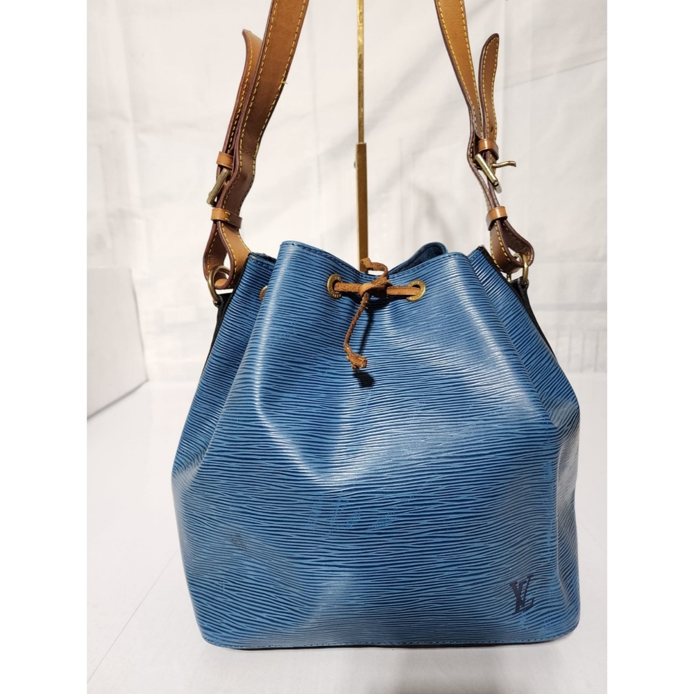 Louis Vuitton Epi Noe Drawstring Bucket Shoulder Bag Brown/Blue - Picture 3 of 16